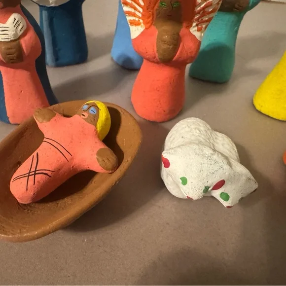 Vibrant Holiday Nativity Figurine Set - Picture 4 of 7